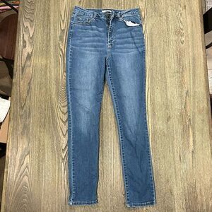 Copper Key Womens Skinny Jeans Whisker Denim Stretch Medium Wash Blue Size 11